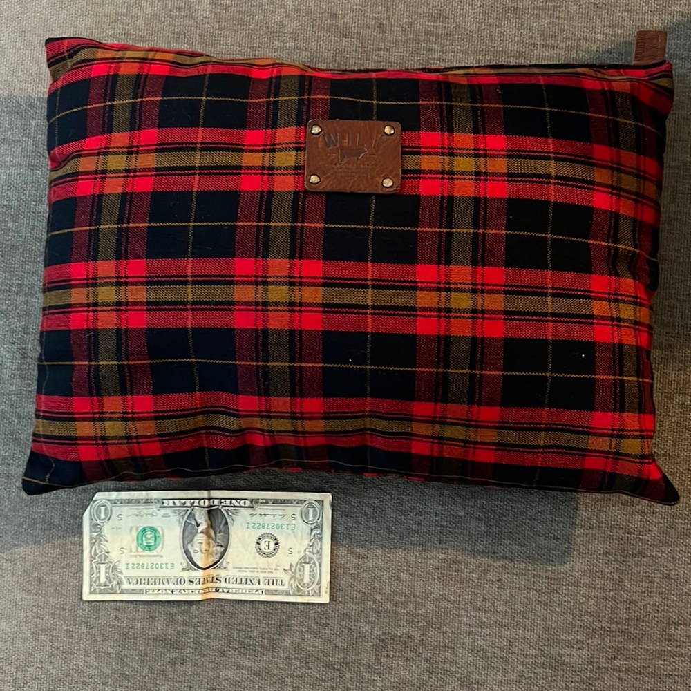 WILL Mini Red Plaid Pillow
